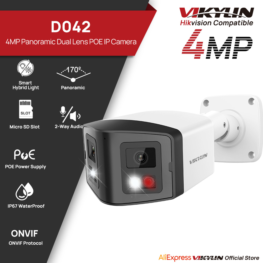 Outdoor Power Post - VIKYLIN 170 ° Caméra IP de