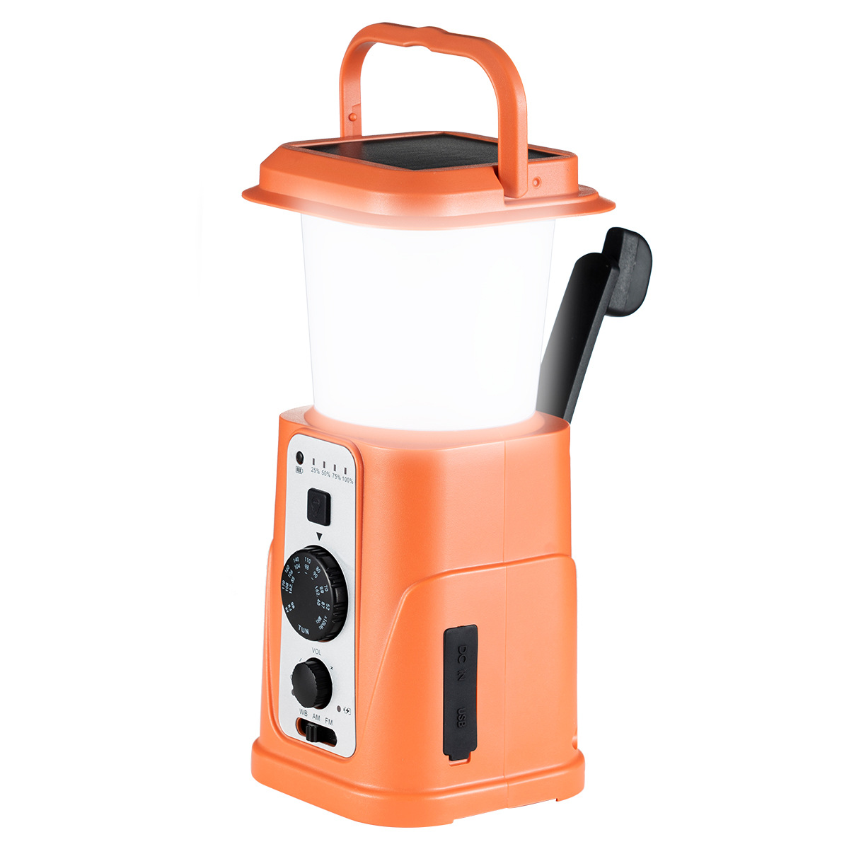 Outdoor Power Group - Radio solaire à manivelle avec lampe