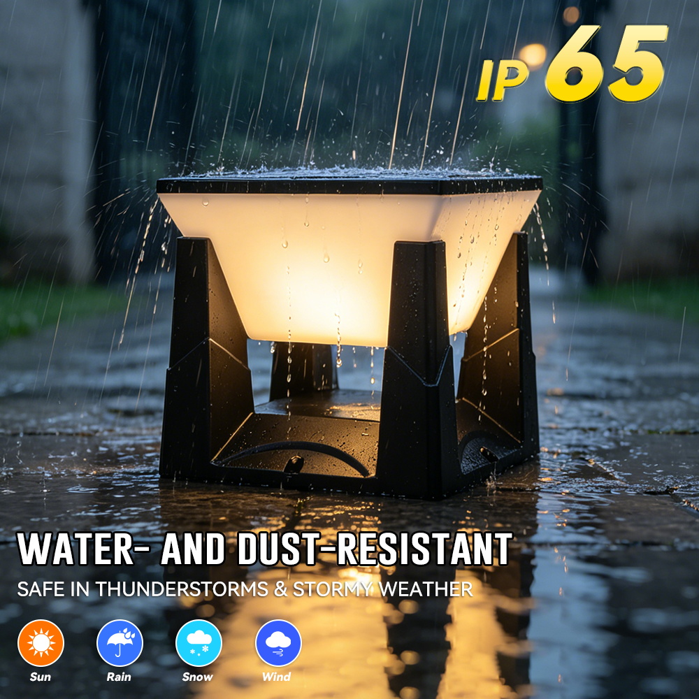 Outdoor Power Post - Lampe solaire à 3 couleurs pour