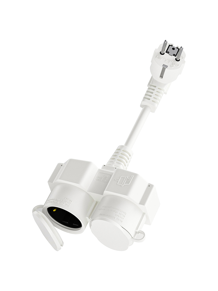 Outdoor Power Extension Cord - Rallonge électrique UE avec 2 prises