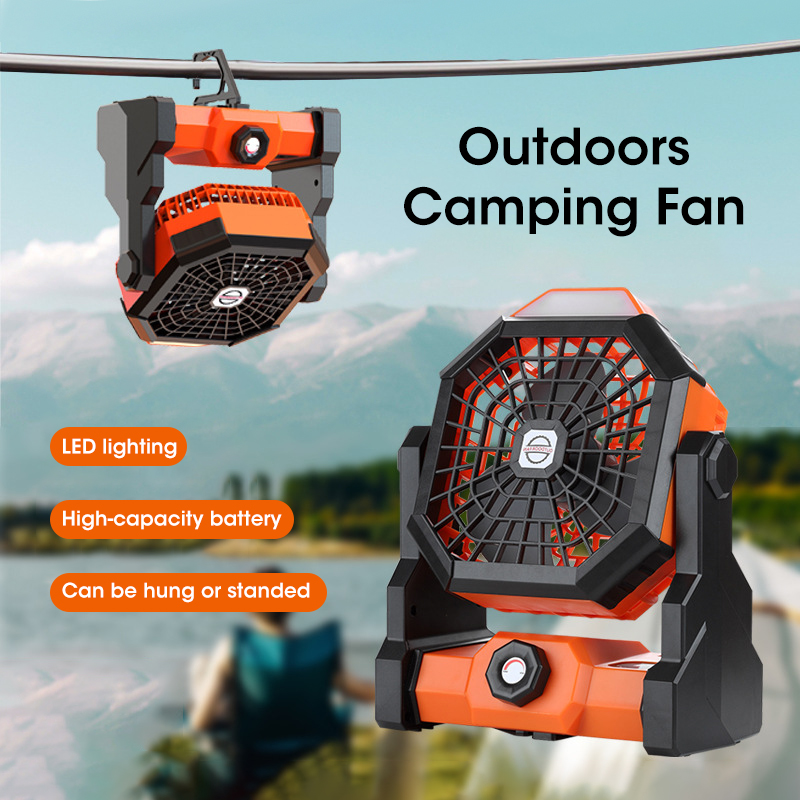 Outdoor Power Fan - Ventilateur de Camping 10000mAh avec lanterne
