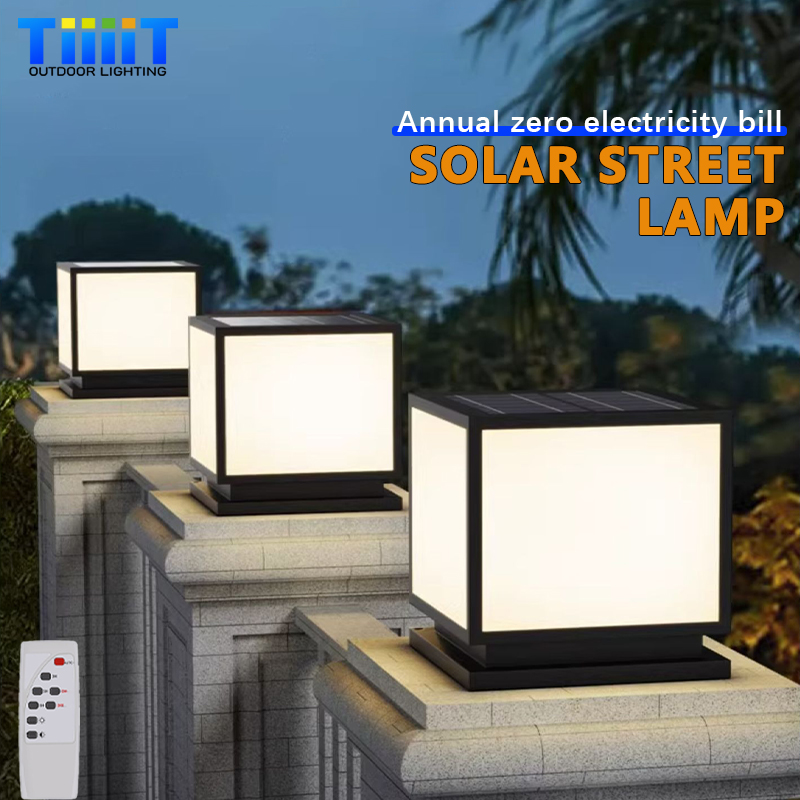 Outdoor Power Post - Lampe solaire LED d'extérieur, étanche, avec