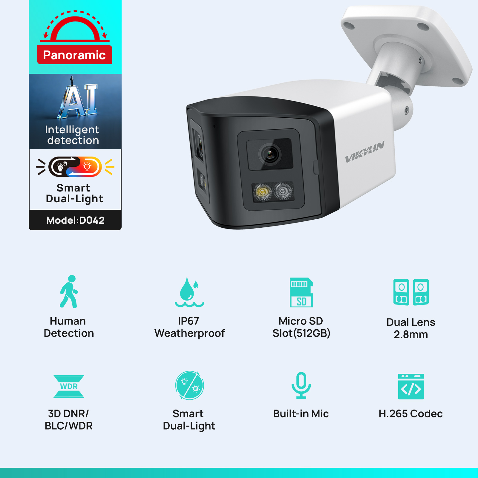 VIKYLIN 170 °   Caméra IP de s - Outdoor Power Post avis et prix