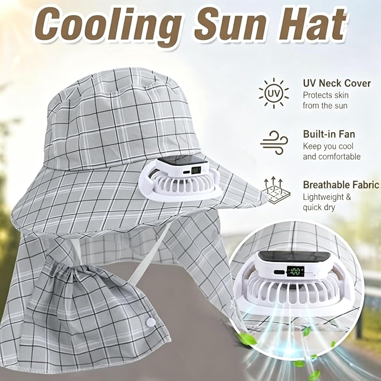 1PC Chapeau ventilateur solair - Outdoor Power Fan avis et prix