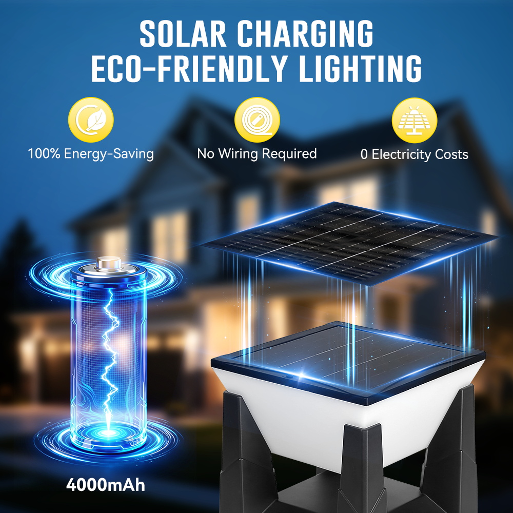 Lampe solaire à 3 couleurs, IP - Outdoor Power Post avis et prix