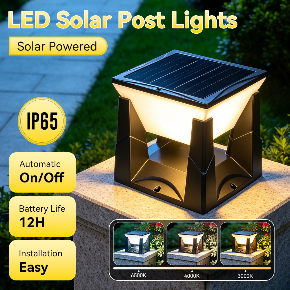 Lampe solaire à 3 couleurs pou - Outdoor Power Post avis et prix