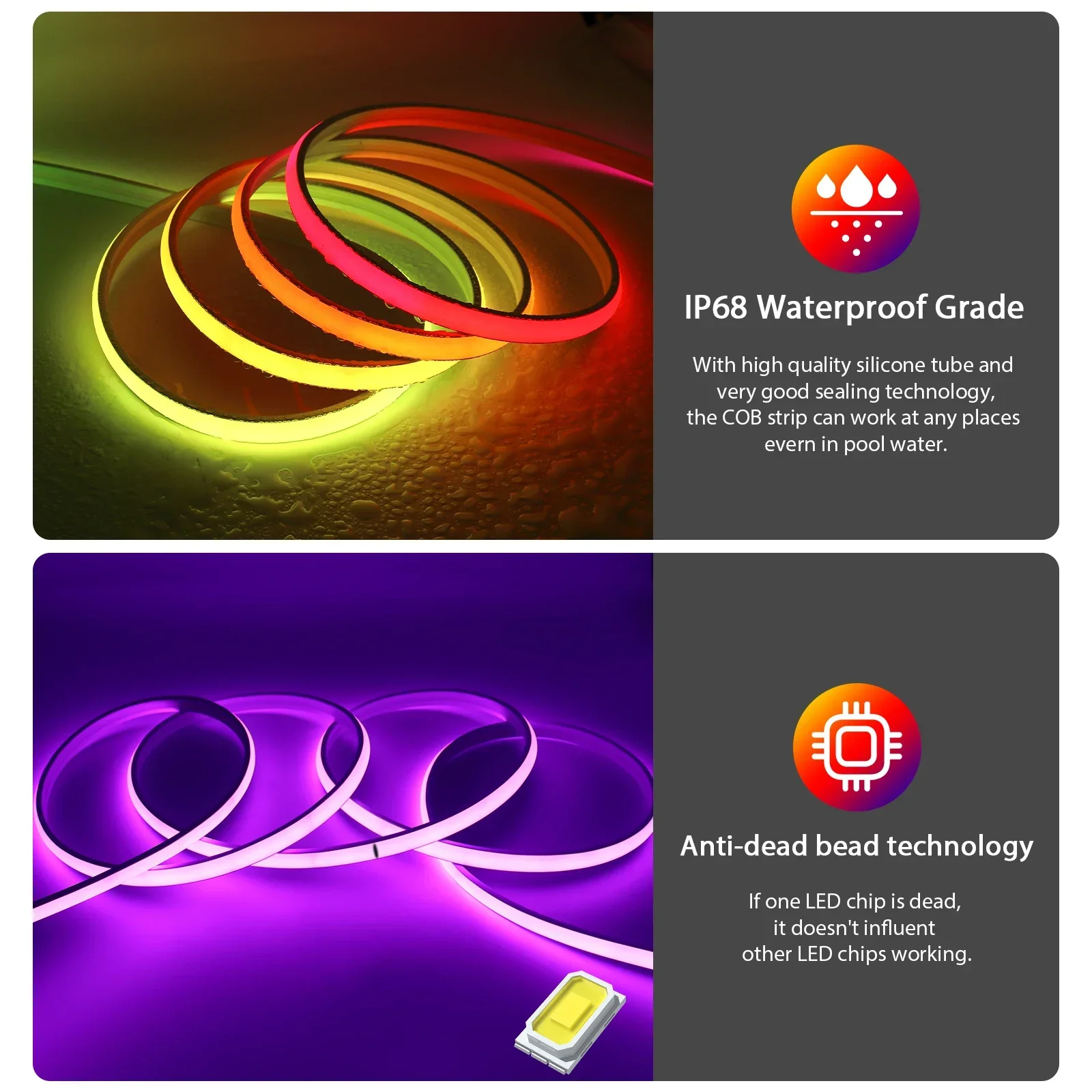 Bande Lumineuse LED COB RGBIC  - Outdoor Power Strip Weatherproof avis et prix