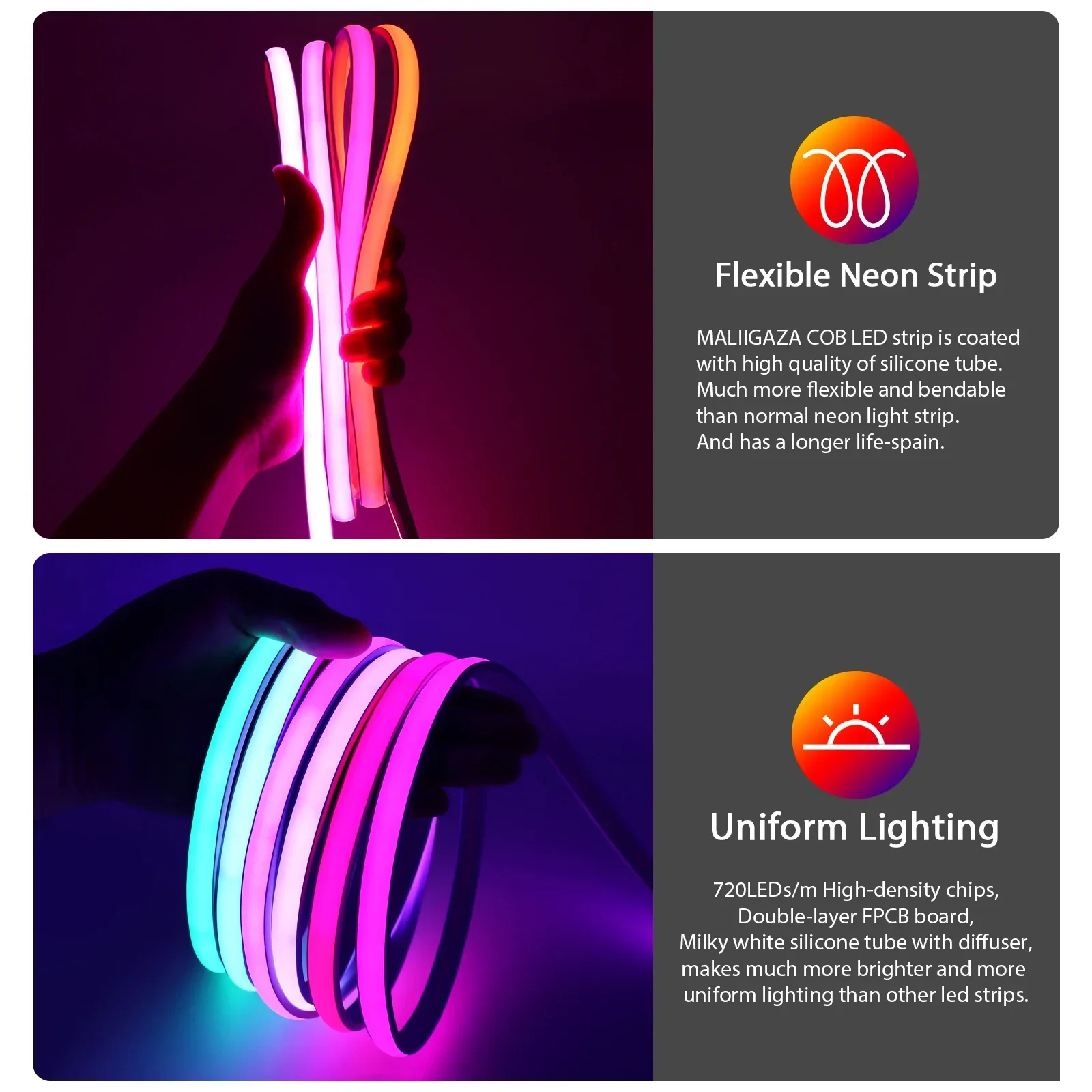 Bande Lumineuse LED COB RGBIC  - Outdoor Power Strip Weatherproof avis et prix