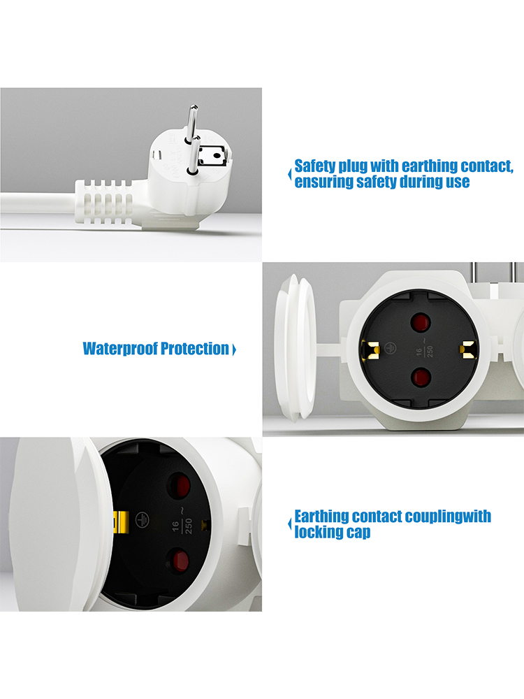 Rallonge électrique UE avec 2  - Outdoor Power Extension Cord avis et prix