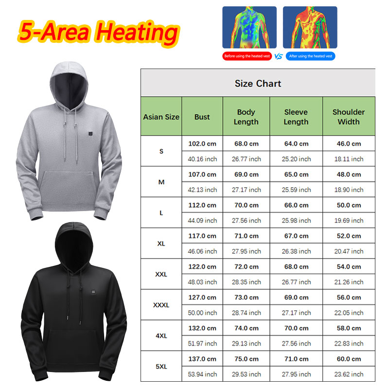 Sweat à capuche chauffant à 5  - Outdoor Usb Power Bank avis et prix