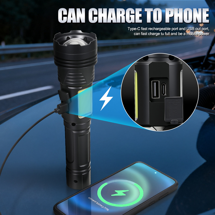 Lampe torche LED puissante à m - Outdoor Usb Power Bank avis et prix